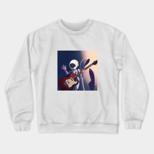 Astronaut Space Rocking Out Crewneck Sweatshirt